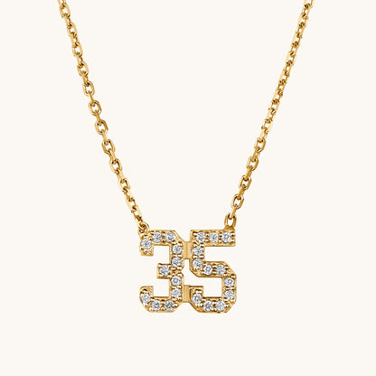 Diamond Number Necklace