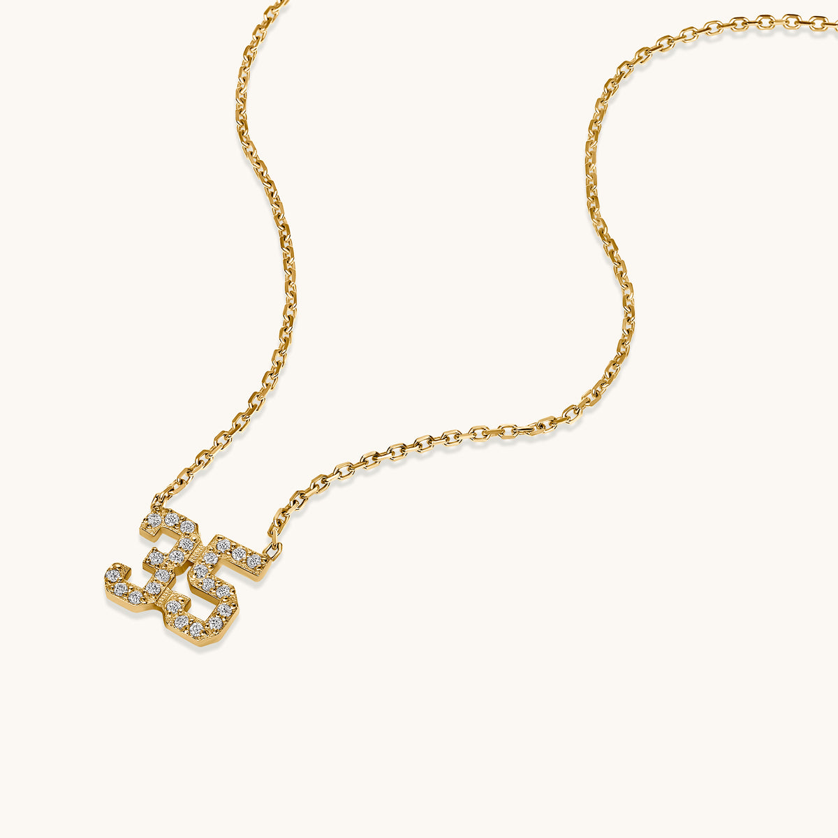 Diamond Number Necklace