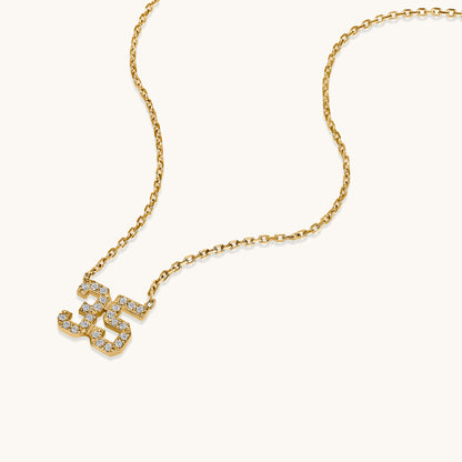 Diamond Number Necklace