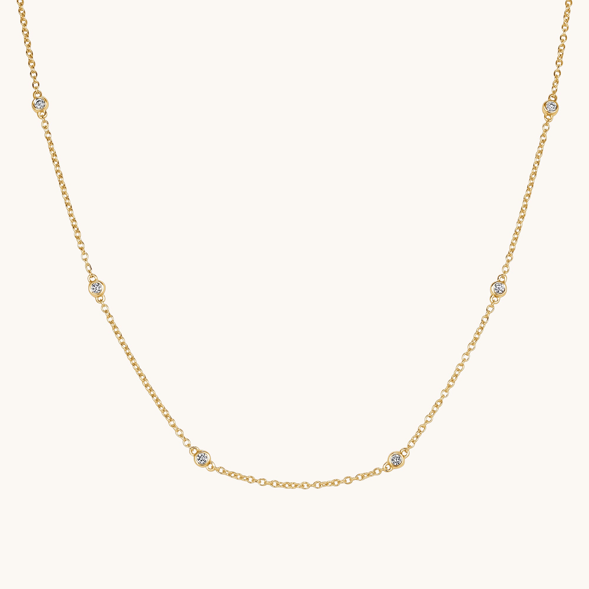 Diamond Bezel Necklace - Happy Jewelers Fine Jewelry Lifetime Warranty