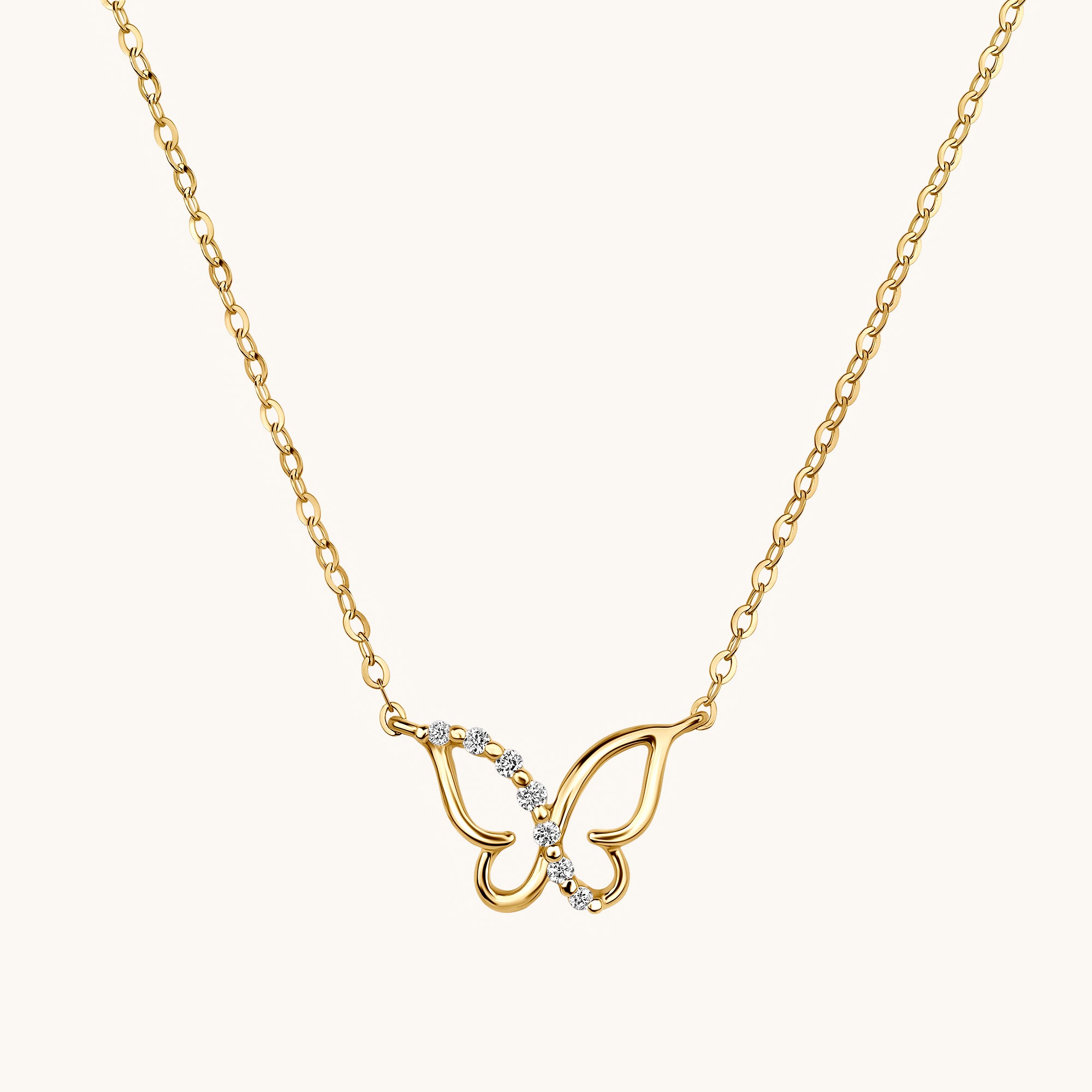 Dainty Diamond Butterfly Necklace - Happy Jewelers Fine Jewelry Lifetime Warranty