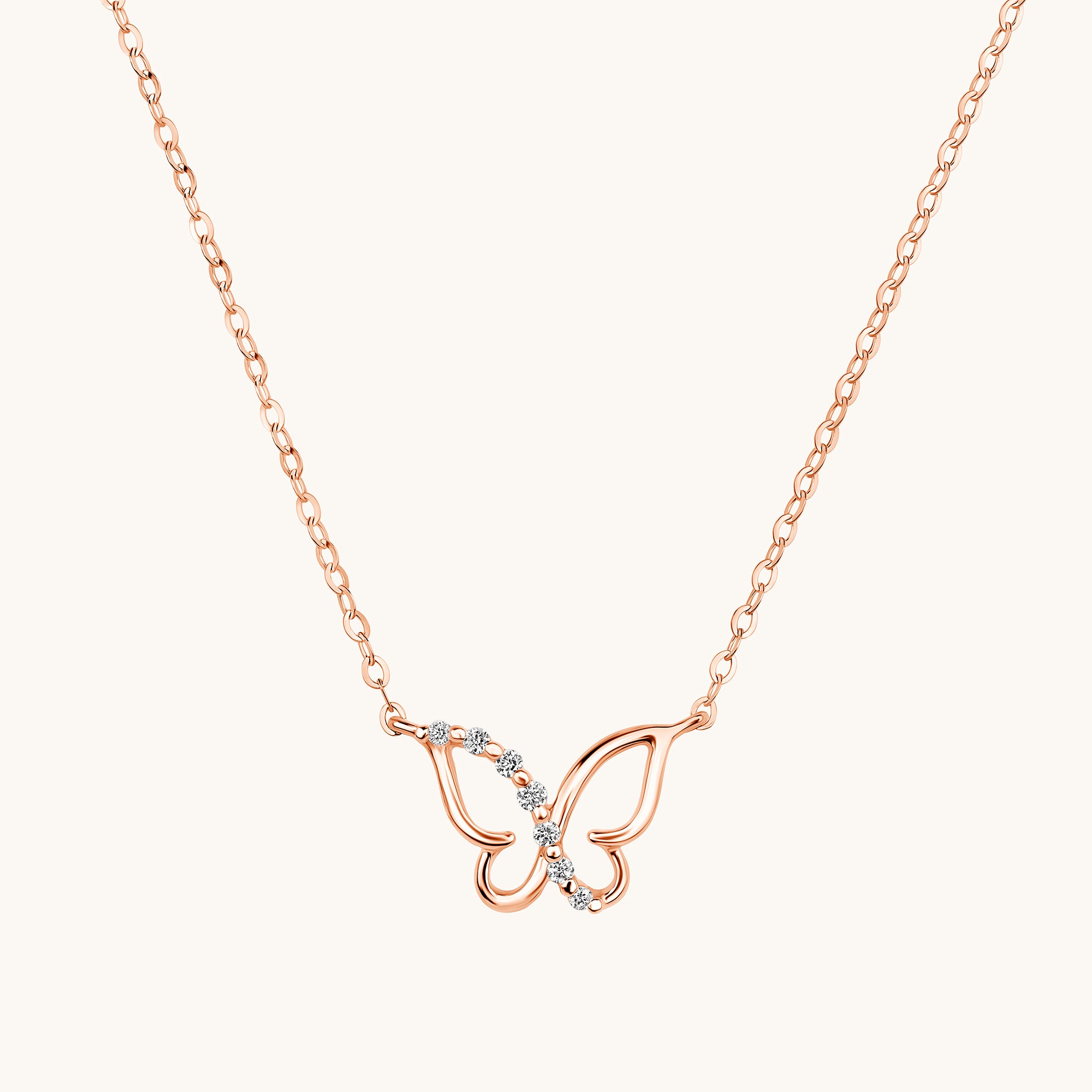Dainty Diamond Butterfly Necklace - Happy Jewelers Fine Jewelry Lifetime Warranty