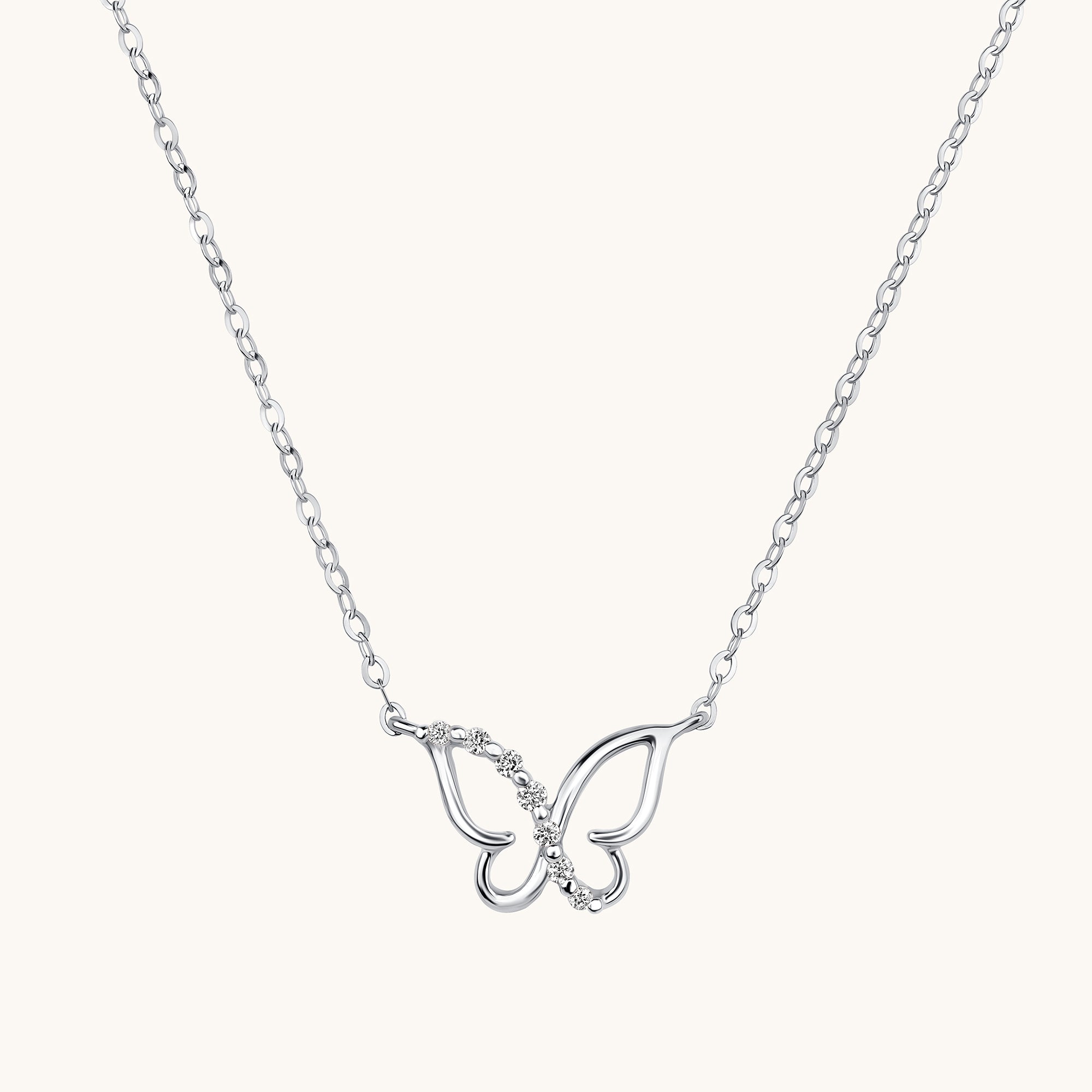 Dainty Diamond Butterfly Necklace - Happy Jewelers Fine Jewelry Lifetime Warranty