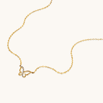 Dainty Diamond Butterfly Necklace - Happy Jewelers Fine Jewelry Lifetime Warranty