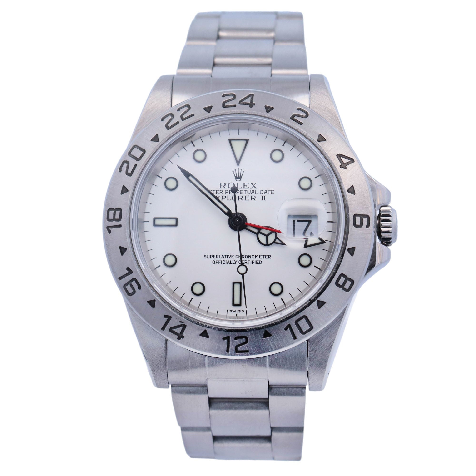 Rolex Explorer II 40mm White Dial Watch Ref# 16570 - Happy Jewelers Fine Jewelry Lifetime Warranty