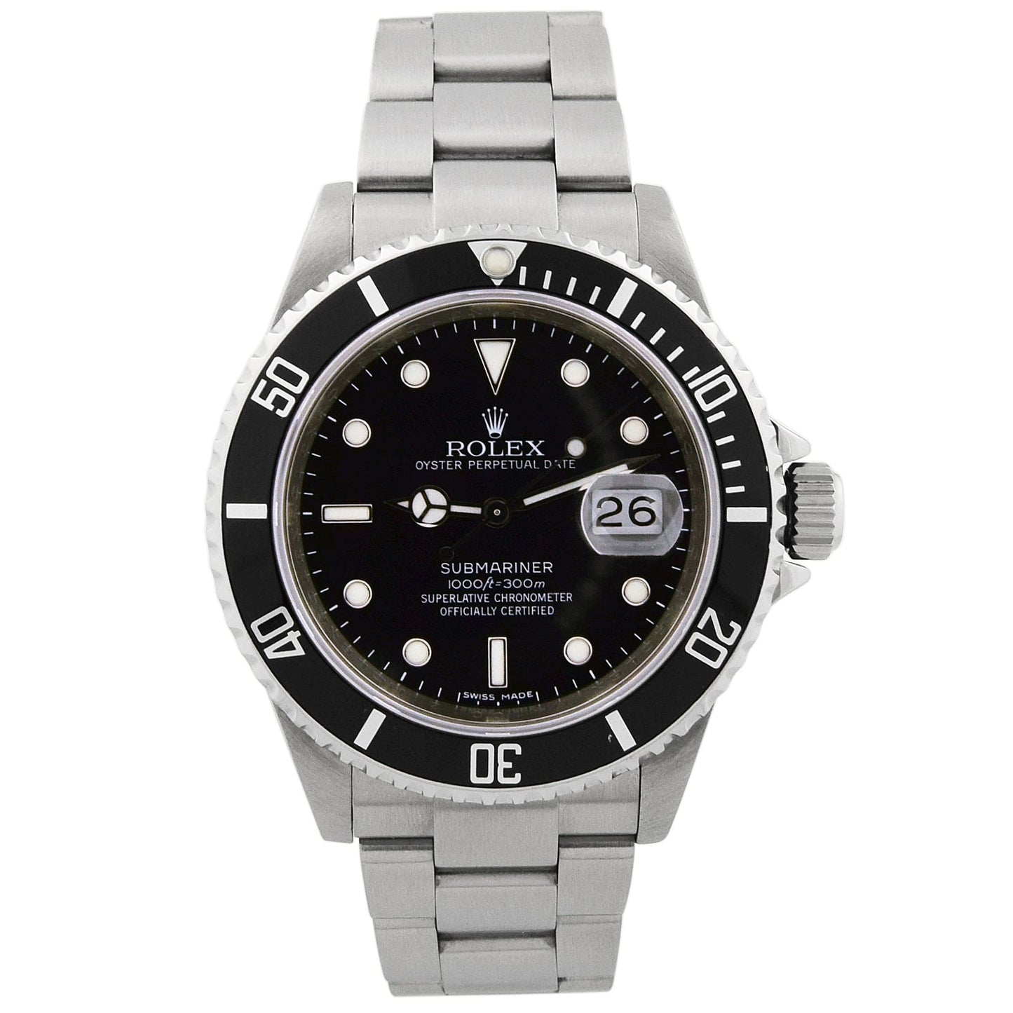 Rolex Submariner Stainless Steel 40mm Black Dot Dial Watch Reference# 16610 - Happy Jewelers Fine Jewelry Lifetime Warranty