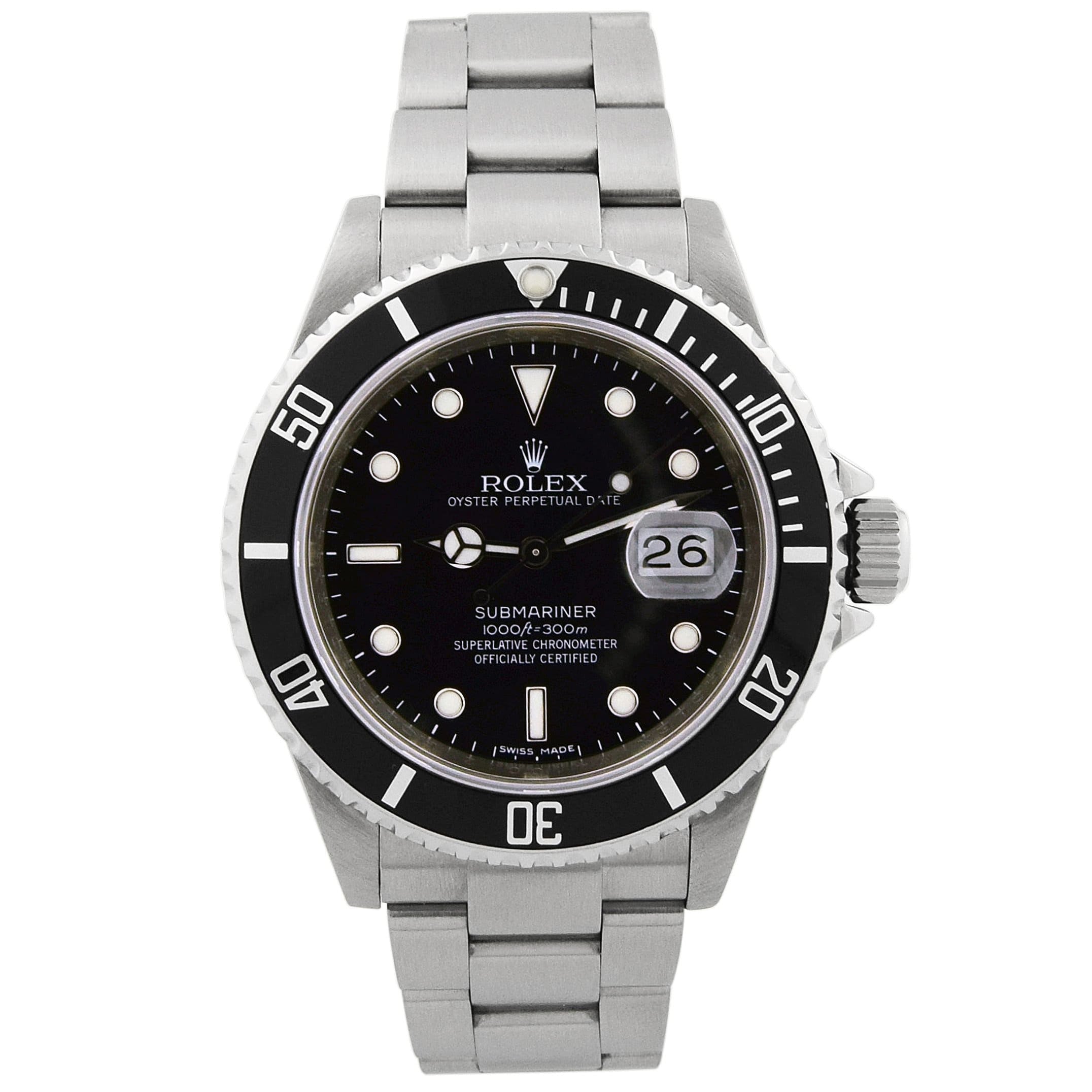 Rolex Submariner 40mm Black Dial Watch Ref# 16610 - Happy Jewelers Fine Jewelry Lifetime Warranty