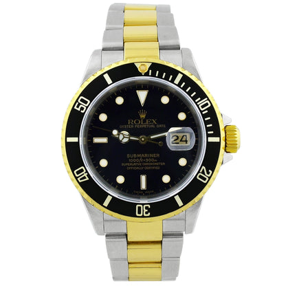 Rolex Submariner 40mm Black Dial Watch Ref# 16613 - Happy Jewelers Fine Jewelry Lifetime Warranty