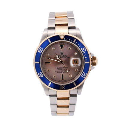 Rolex Submariner 40mm Silver Dial Watch Ref# 16613 - Happy Jewelers Fine Jewelry Lifetime Warranty