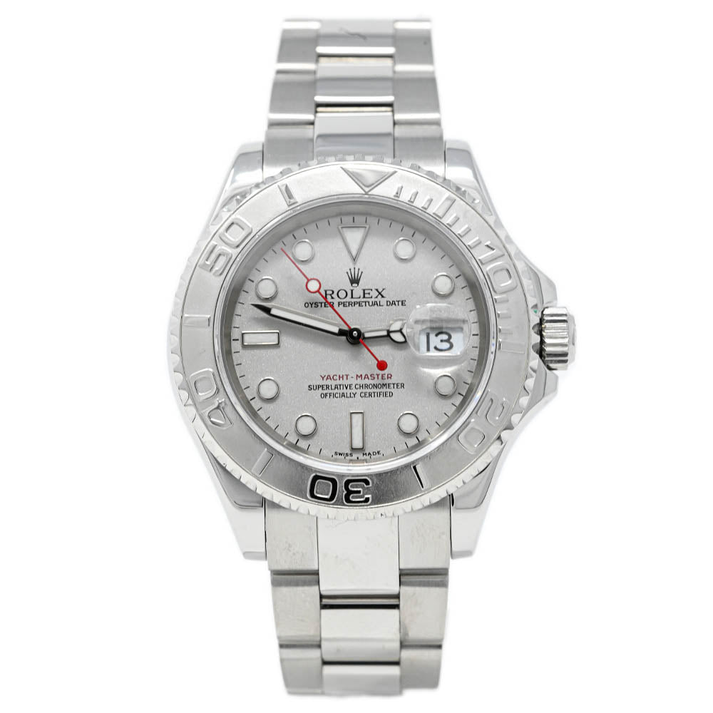 Rolex Yachtmaster 40mm Silver Dial Watch Ref# 16622 - Happy Jewelers Fine Jewelry Lifetime Warranty