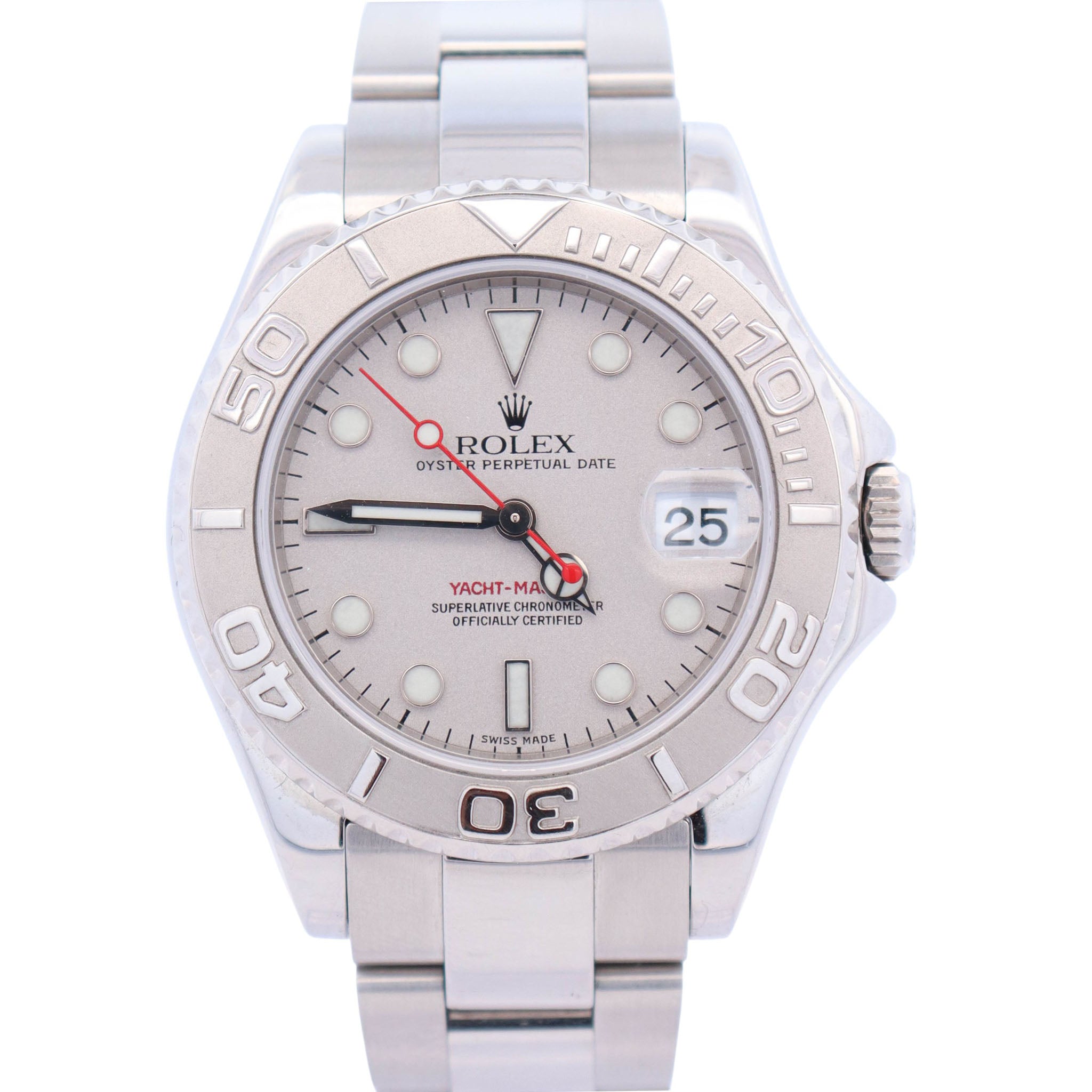 Rolex Yacht-Master 40mm Platinum Dial Watch Ref# 16622 - Happy Jewelers Fine Jewelry Lifetime Warranty