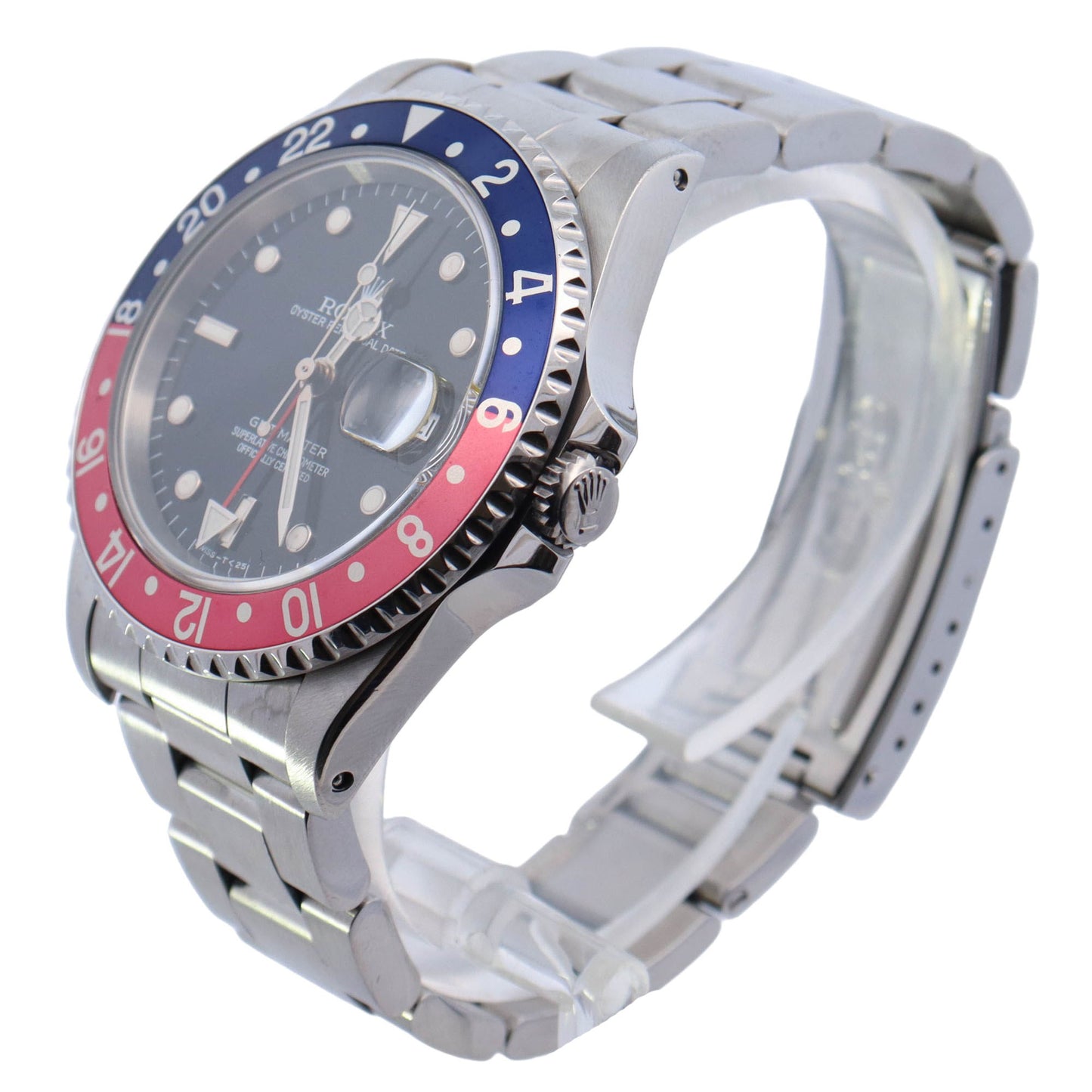 Rolex GMT-Master "Pepsi" Stainless Steel 40mm Black Dot Dial Watch Reference# 16700