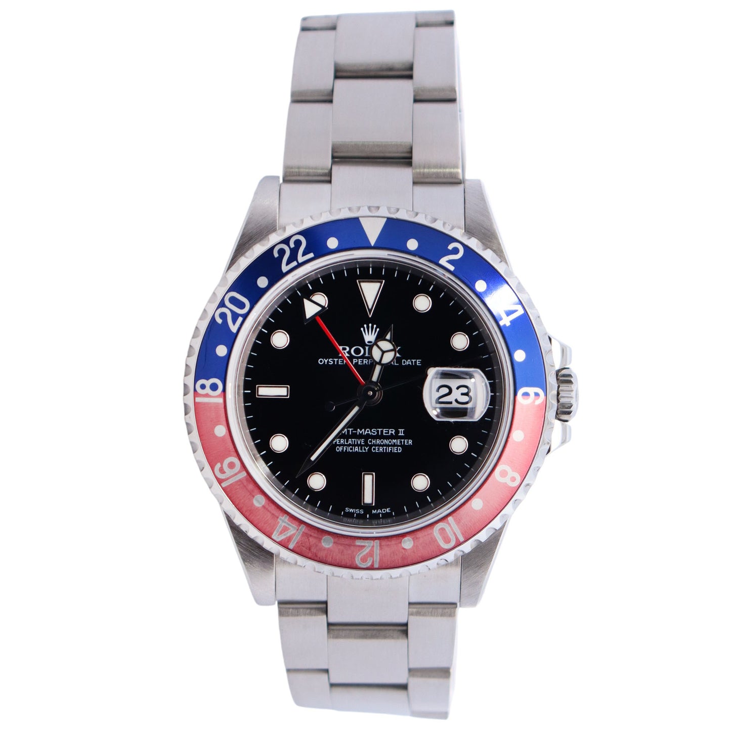 Rolex GMT-Master II 40mm Black Dial Watch Ref# 16710