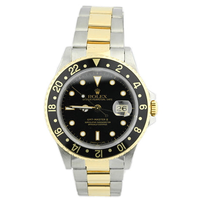 Rolex GMT-Master II 40mm Black Dial Watch Ref# 16713 - Happy Jewelers Fine Jewelry Lifetime Warranty
