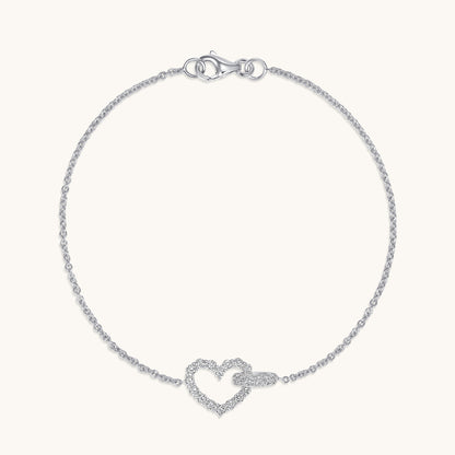 Forever Connected Heart Diamond Bracelet - Happy Jewelers Fine Jewelry Lifetime Warranty