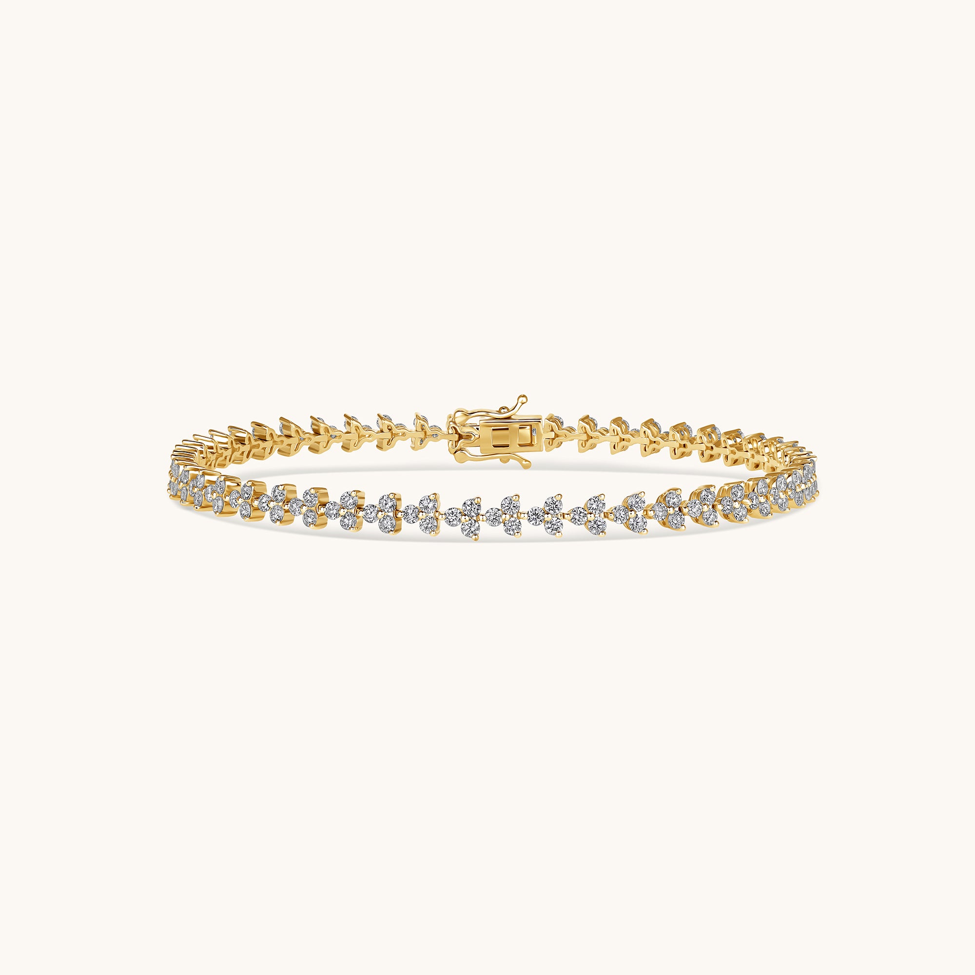 Diamond Cluster Tennis Bracelet - Happy Jewelers Fine Jewelry Lifetime Warranty
