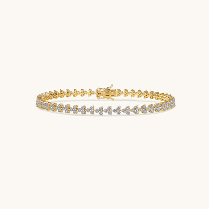 Diamond Cluster Tennis Bracelet - Happy Jewelers Fine Jewelry Lifetime Warranty
