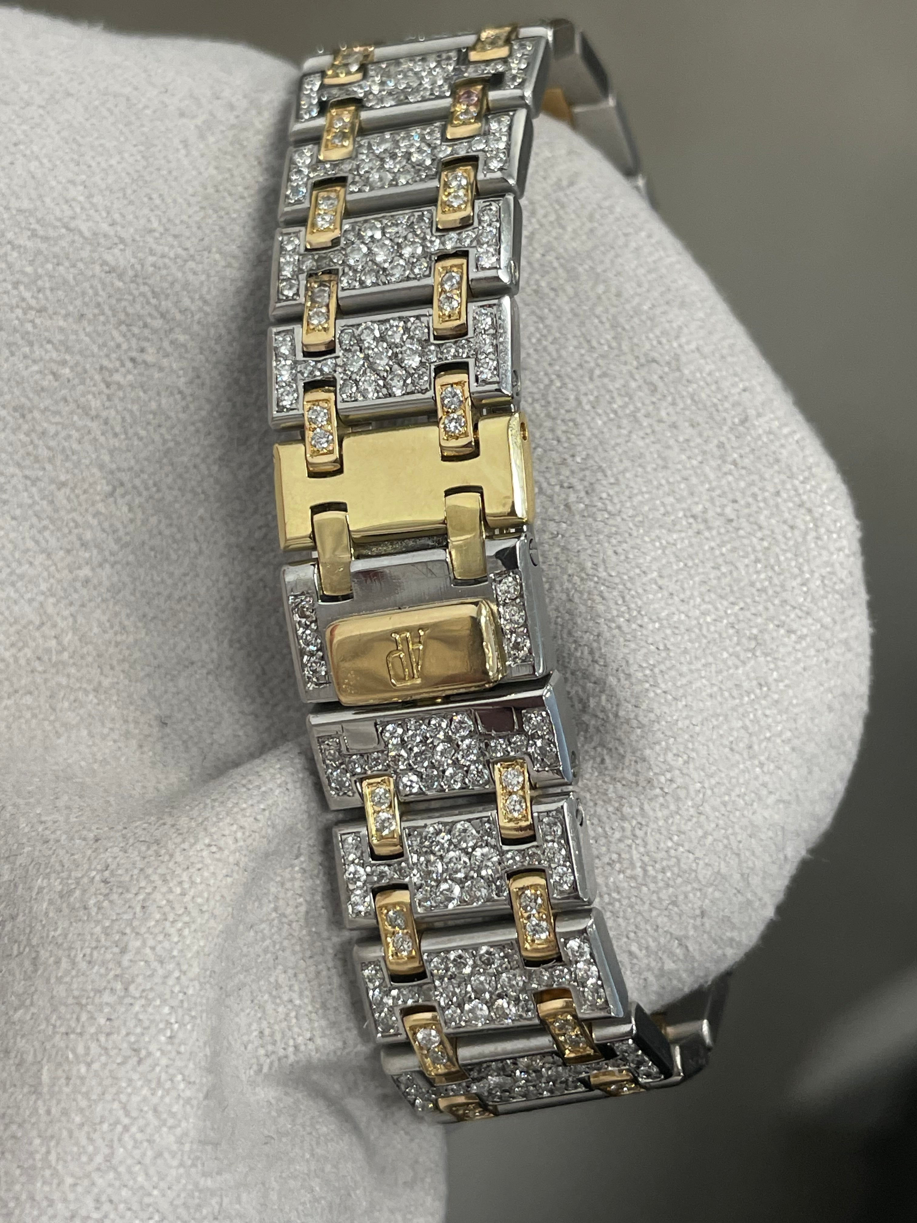 Audemars Piguet Royal Oak Two Tone 33mm Custom Iced Out White Stick Dial Watch Ref#  563036SA - Happy Jewelers Fine Jewelry Lifetime Warranty