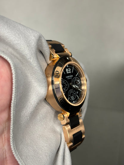 Cartier Pasha Seatimer 42.5mm Black Dial Watch Reference# W301970M - Happy Jewelers Fine Jewelry Lifetime Warranty
