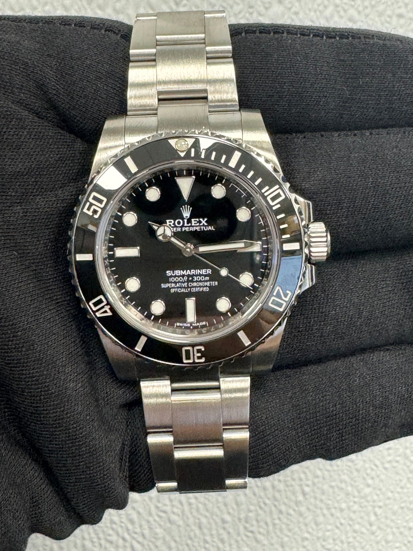 Rolex Submariner 40mm Stainless Steel Black Dot Dial Watch Reference #: 114060 - Happy Jewelers Fine Jewelry Lifetime Warranty