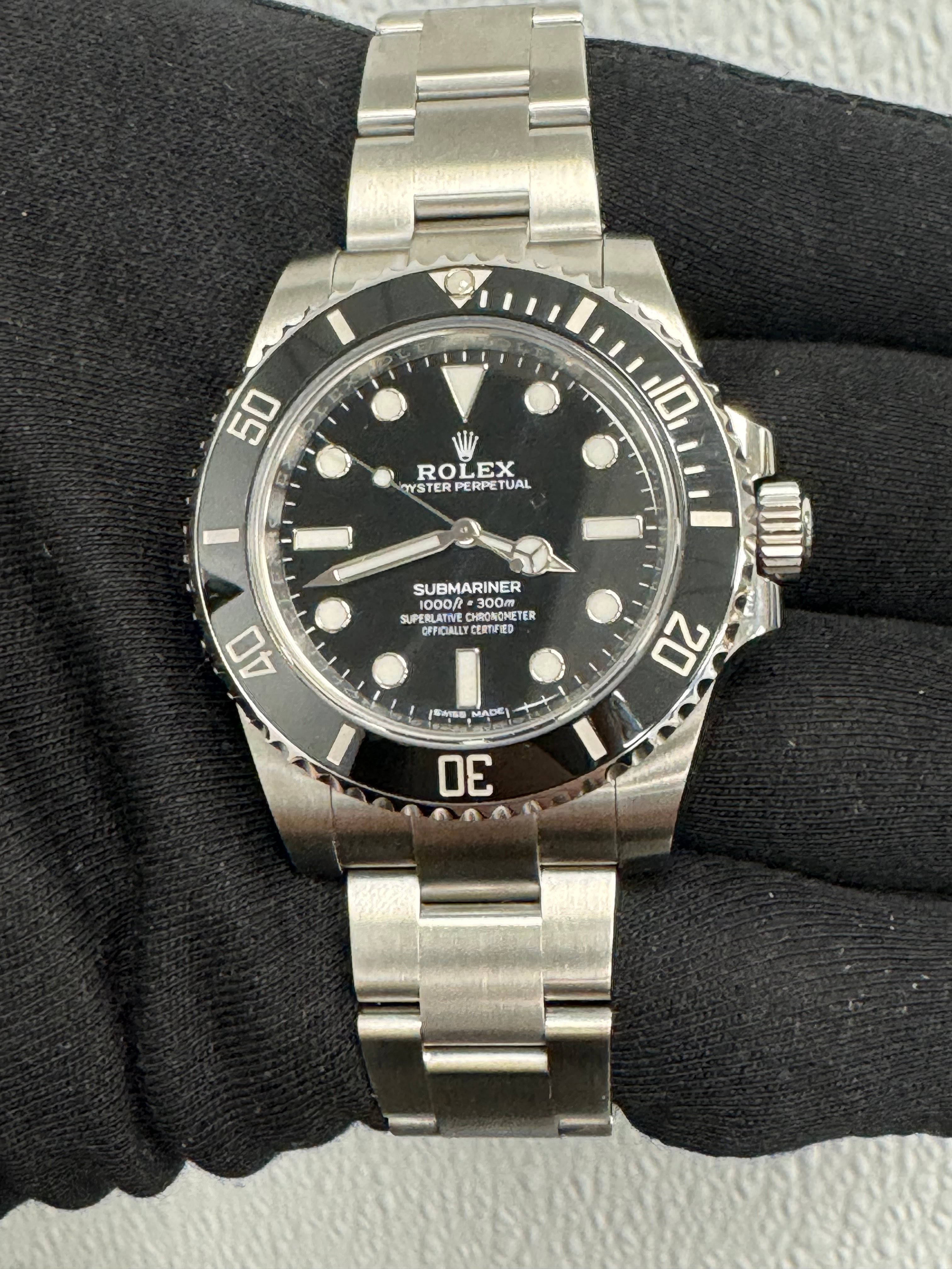 Rolex Submariner Stainless Steel 40mm Black Dot Dial Watch Reference #: 114060 - Happy Jewelers Fine Jewelry Lifetime Warranty