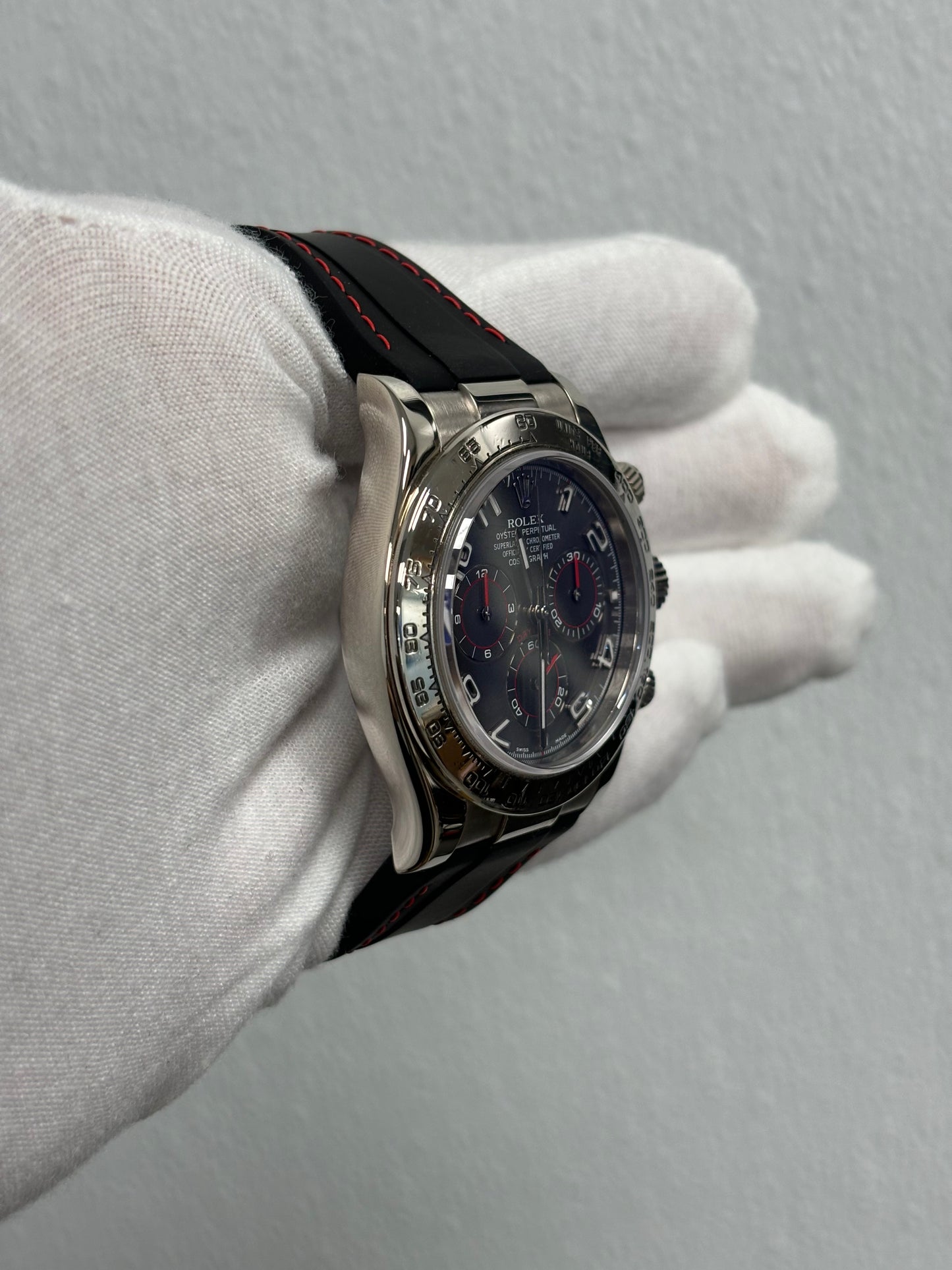 Rolex Daytona White Gold 40mm Grey Chronograph Dial Watch Reference# 116519 - Happy Jewelers Fine Jewelry Lifetime Warranty