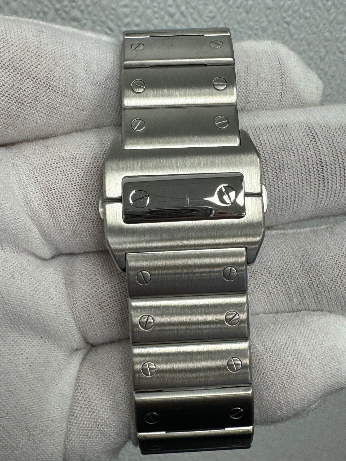 Cartier Santos 100 Stainless Steel 38mm White Roman Dial Watch  Reference #: W200737G - Happy Jewelers Fine Jewelry Lifetime Warranty