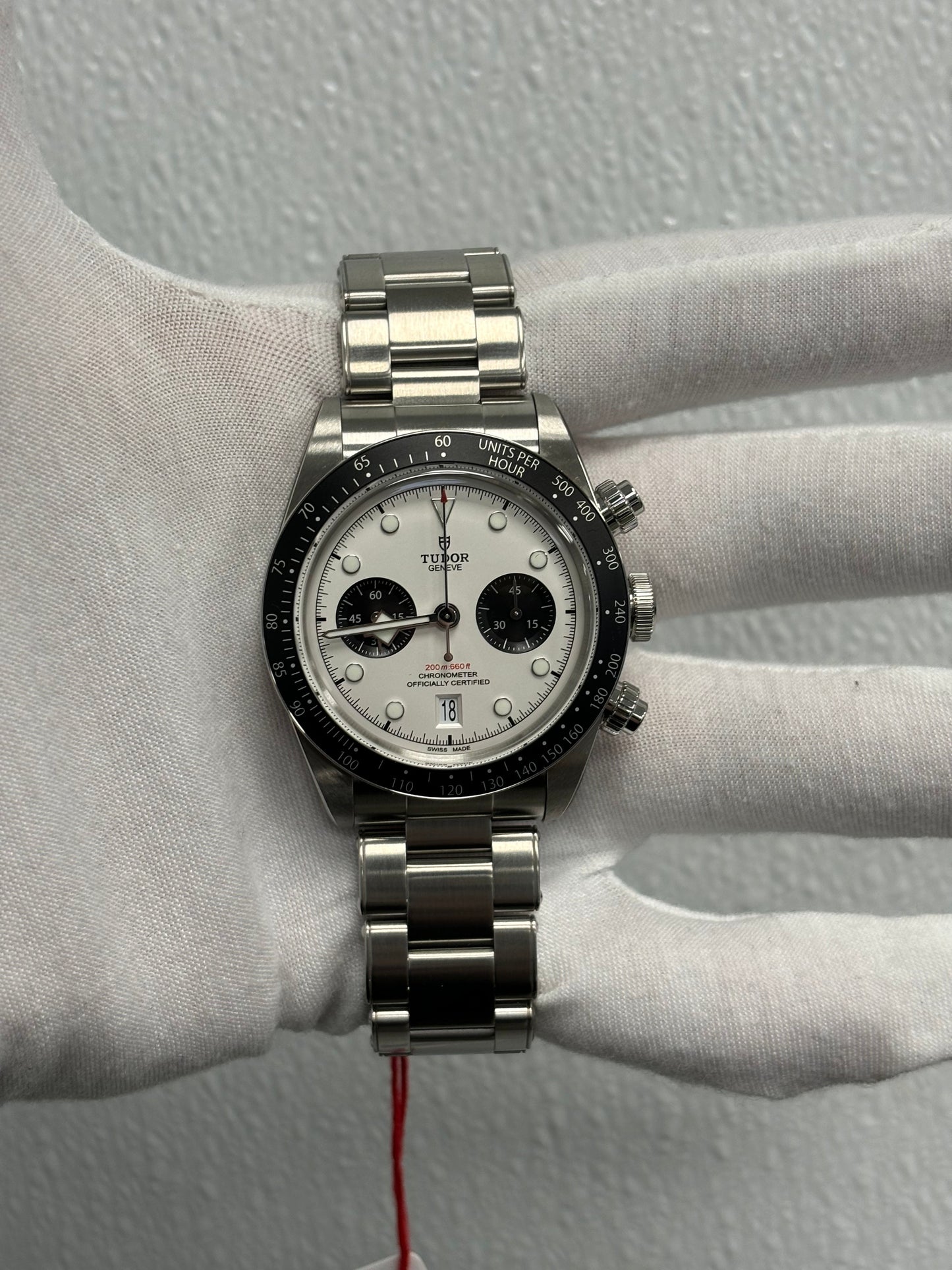 Tudor Chronograph Stainless Steel 41mm White Chronograph Dial Watch Reference# 79360N - Happy Jewelers Fine Jewelry Lifetime Warranty