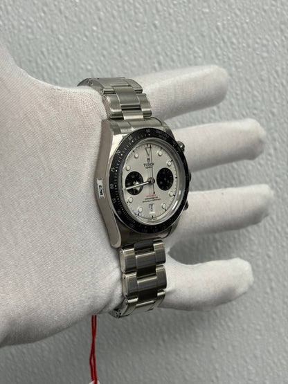 Tudor Chronograph Stainless Steel 41mm White Chronograph Dial Watch Reference# 79360N - Happy Jewelers Fine Jewelry Lifetime Warranty