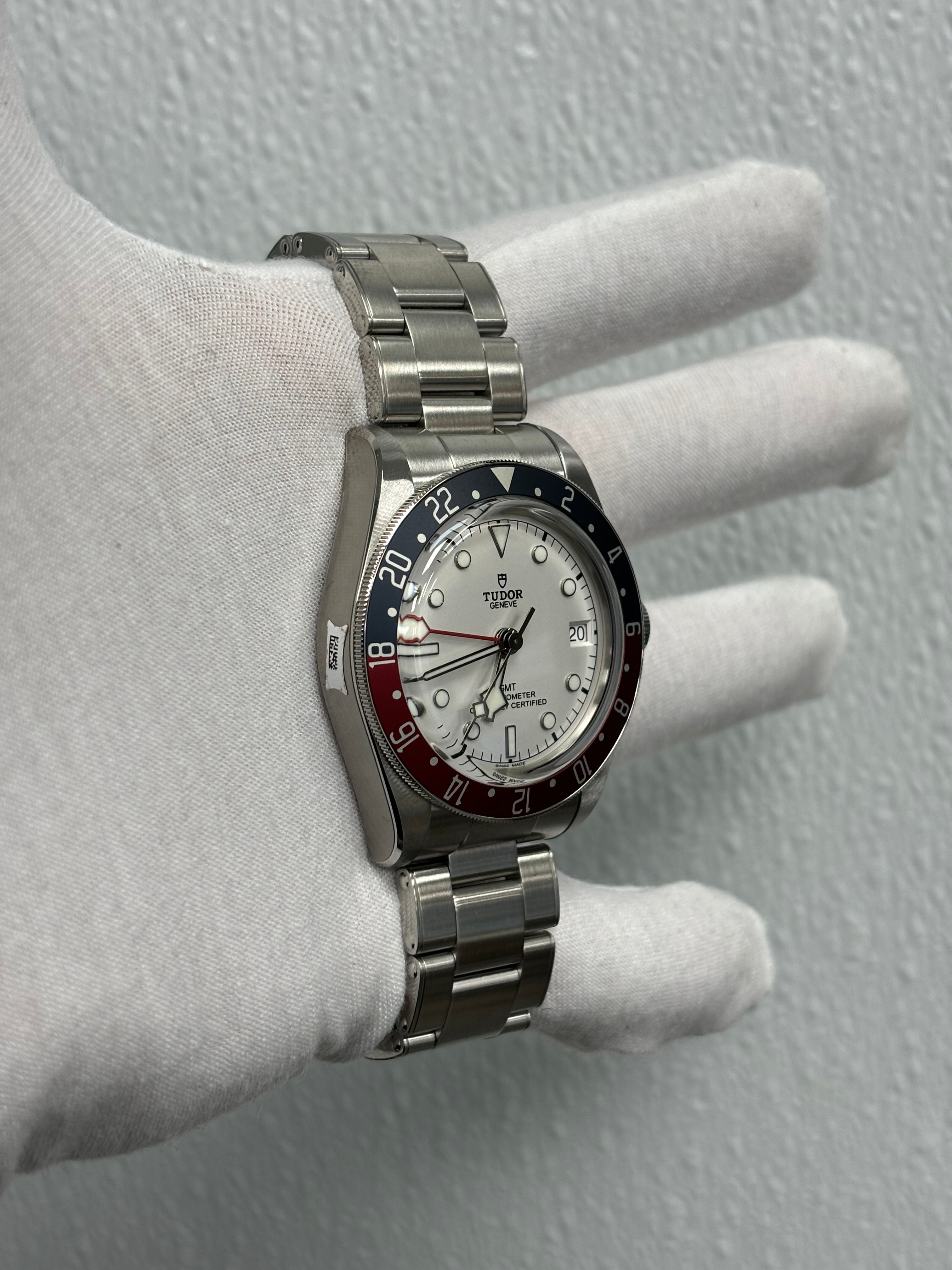 Tudor Black Bay GMT Stainless Steel 41mm White Dot Dial Watch Reference# 79830RB - Happy Jewelers Fine Jewelry Lifetime Warranty