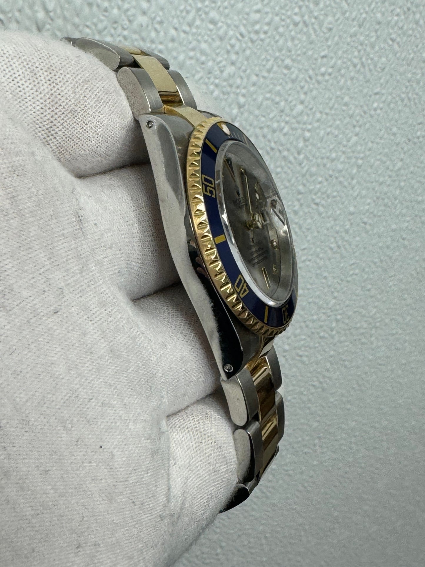 Rolex Submariner Date 40mm "Slate Serti" Yellow Gold & Stainless Steel Slate Diamond Dot Reference #: 16613Dial Watch - Happy Jewelers Fine Jewelry Lifetime Warranty