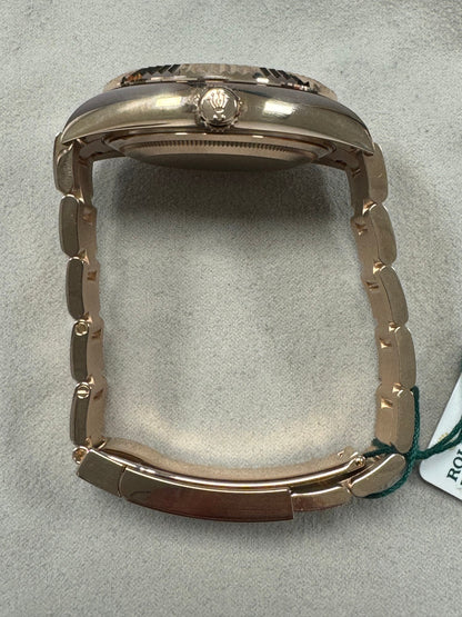 Rolex Sky Dweller Rose Gold 42mm Blue Stick Dial Watch Reference #: 336935 - Happy Jewelers Fine Jewelry Lifetime Warranty