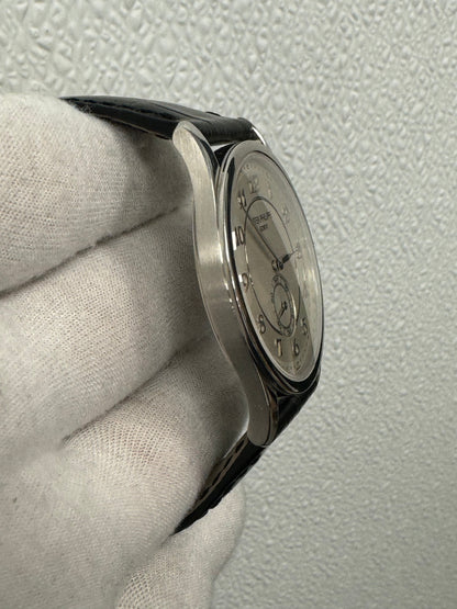 Patek Philippe Calatrava 37mm 950 Platinum Silver Arabic Dial Watch Reference# 5196P-001 - Happy Jewelers Fine Jewelry Lifetime Warranty