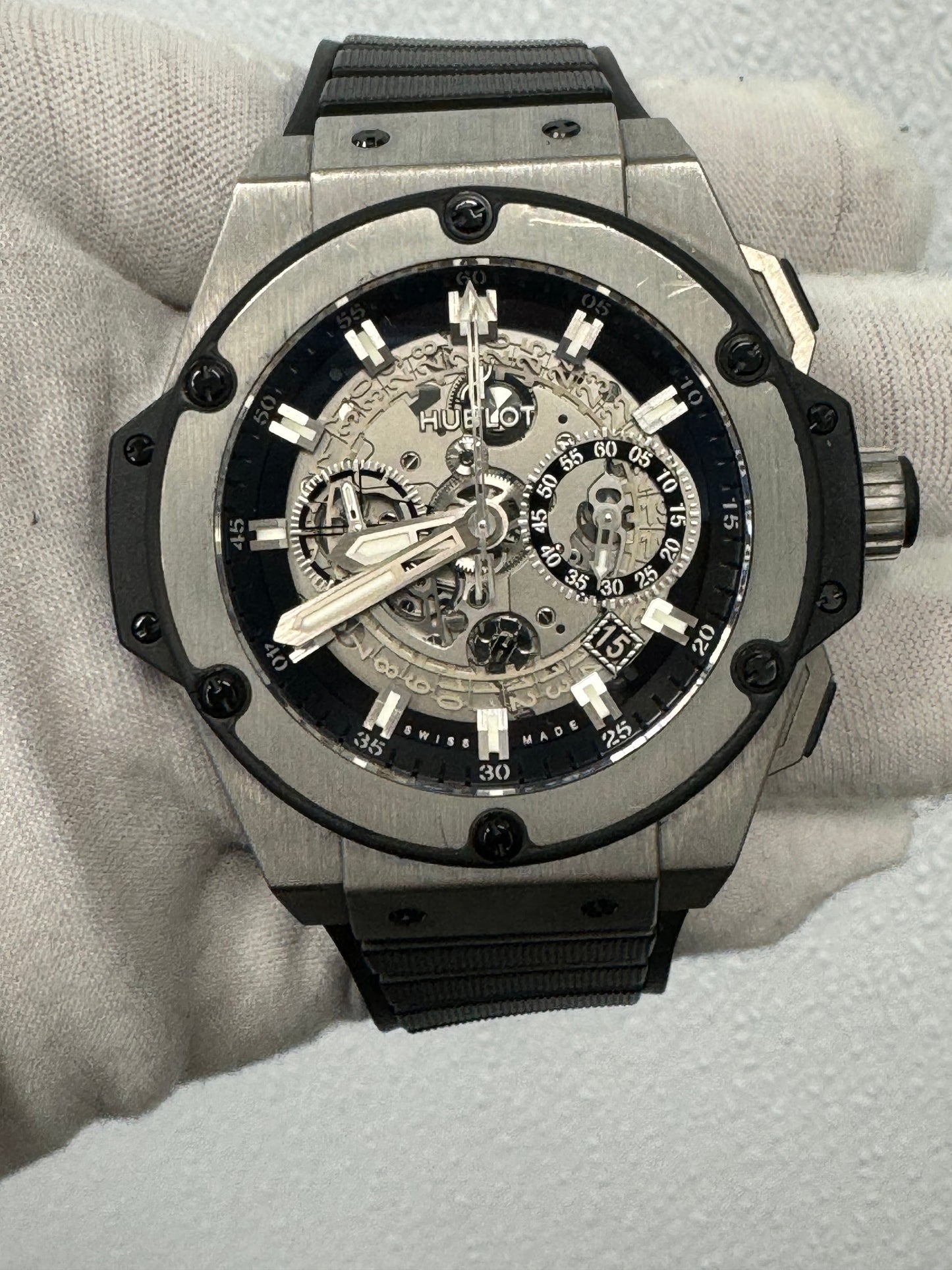 Hublot King Power Unico Titanium 48mm Skeleton Dial Watch Reference #: 701.NX.0170.RX