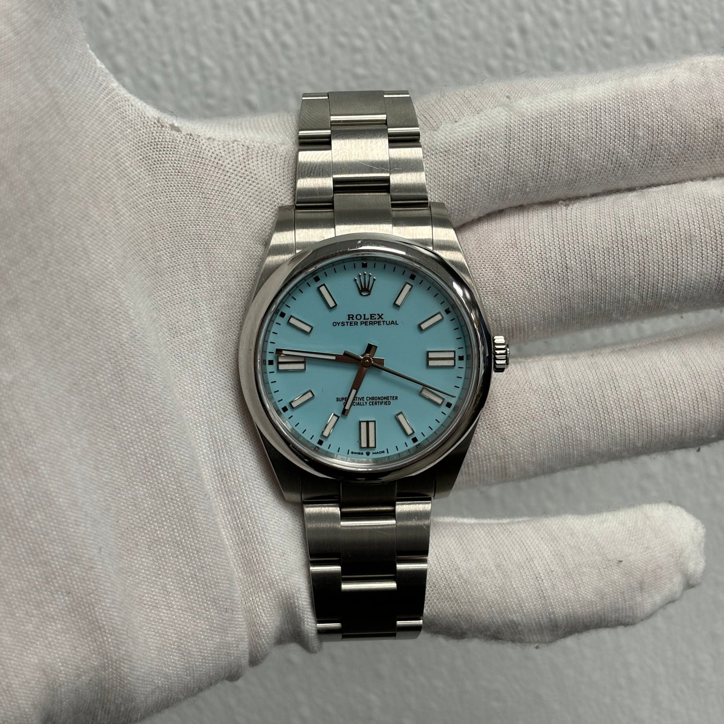 Rolex Oyster Perpetual 41mm Tiffany Dial Ref# 124300