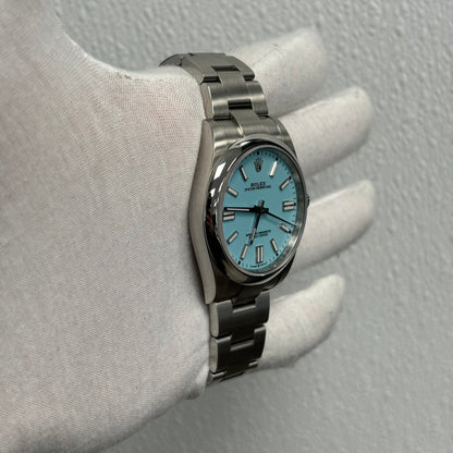 Rolex Oyster Perpetual 41mm Tiffany Dial Ref# 124300 - Happy Jewelers Fine Jewelry Lifetime Warranty