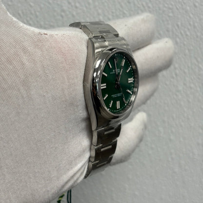 Rolex Oyster Perpetual 41mm Green Dial Ref# 124300 - Happy Jewelers Fine Jewelry Lifetime Warranty