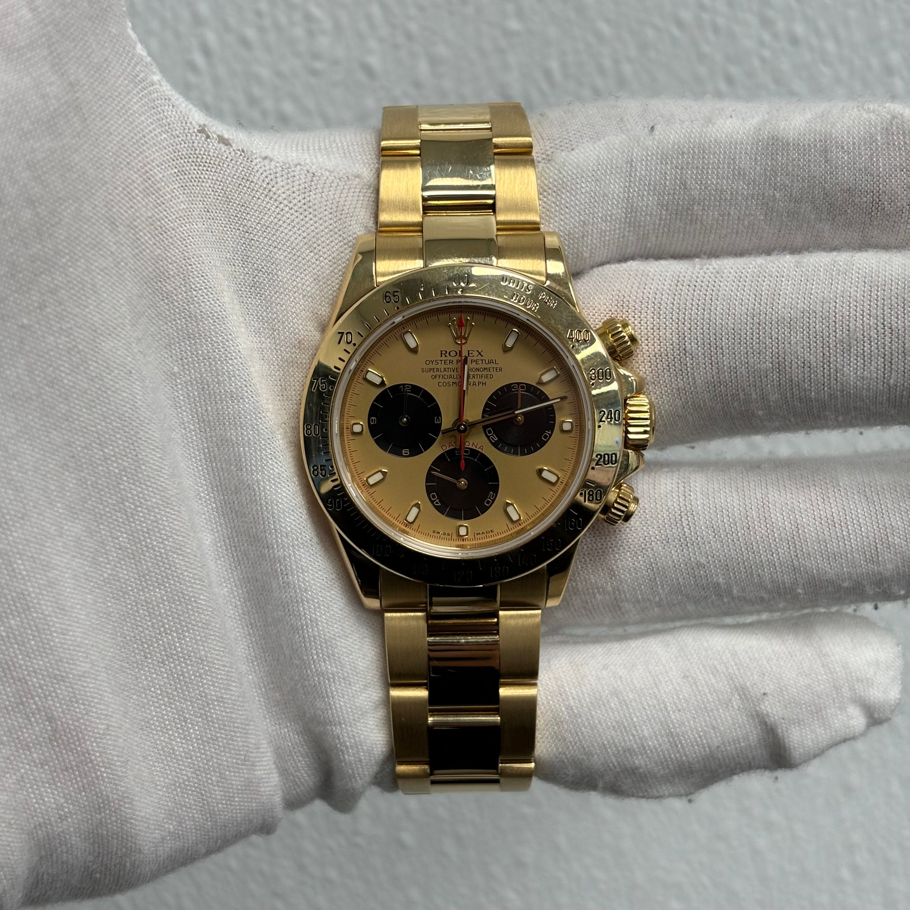 Rolex Daytona 40mm Yellow Dial Ref# 116528 - Happy Jewelers Fine Jewelry Lifetime Warranty