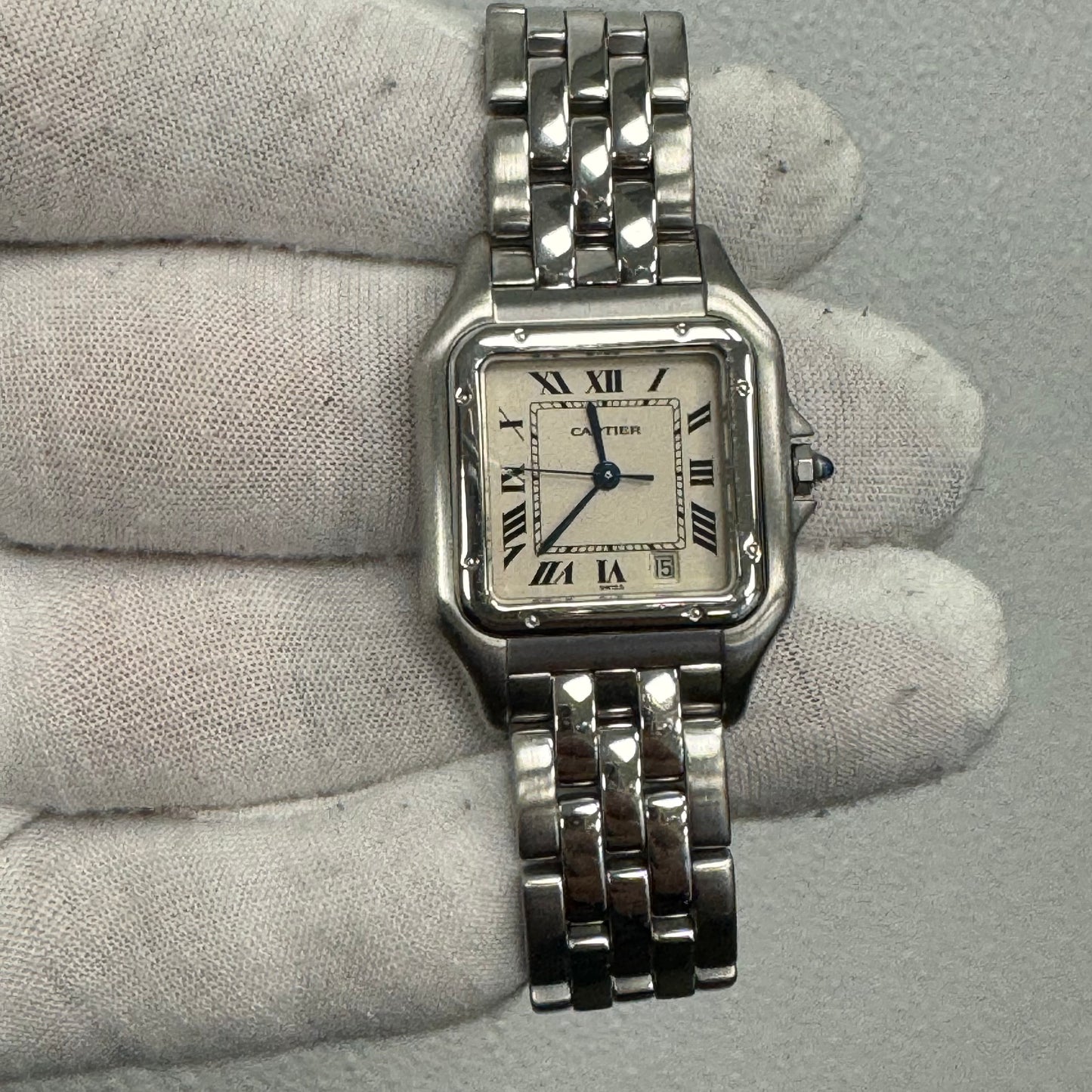 PANTHERE 27MM SILVER CASE WHITE DIAL