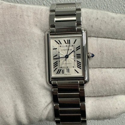 Cartier Tank 41x31mm Silver Dial Ref# WSTA0053 - Happy Jewelers Fine Jewelry Lifetime Warranty