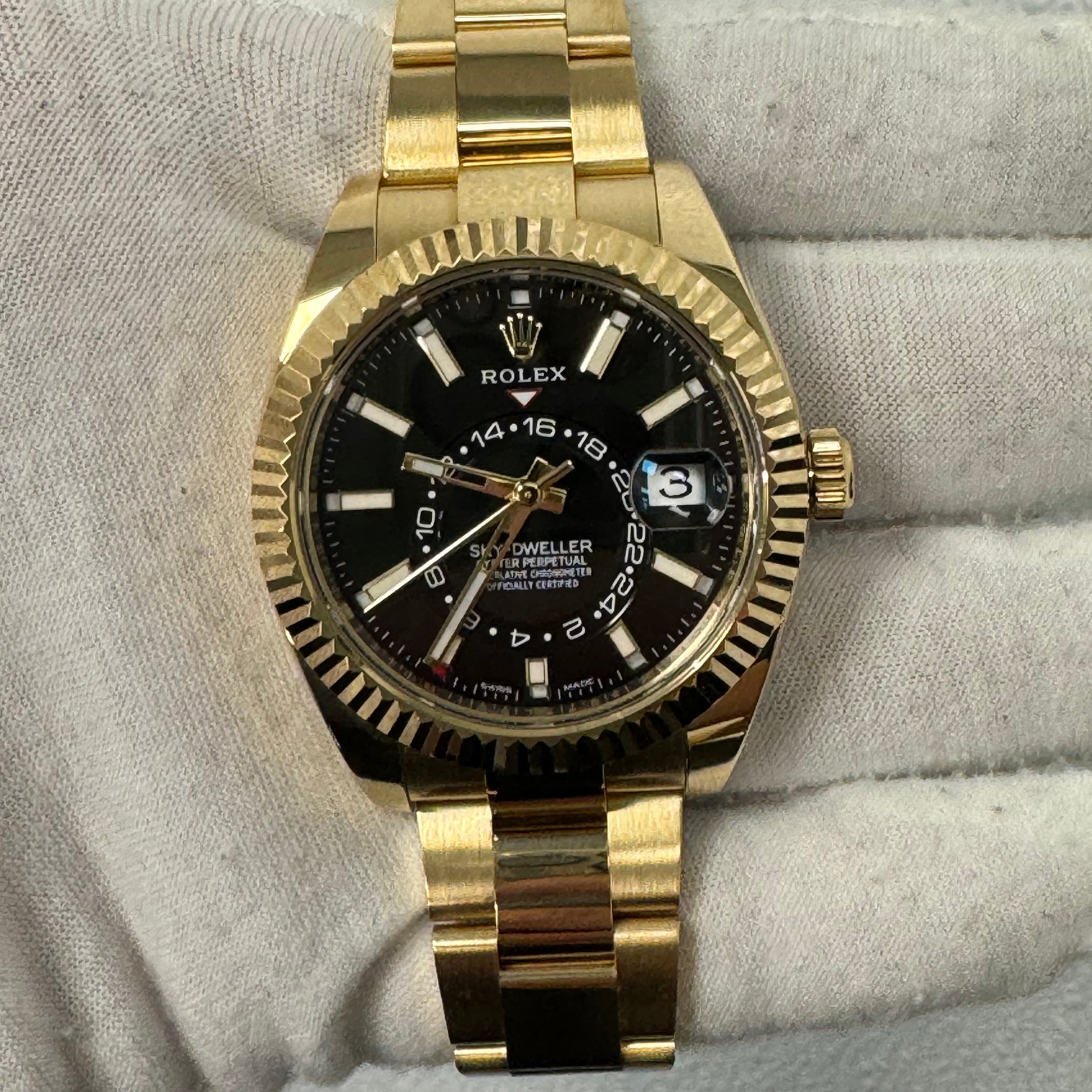 Rolex Sky-Dweller 42mm Black Dial Ref#326938 - Happy Jewelers Fine Jewelry Lifetime Warranty