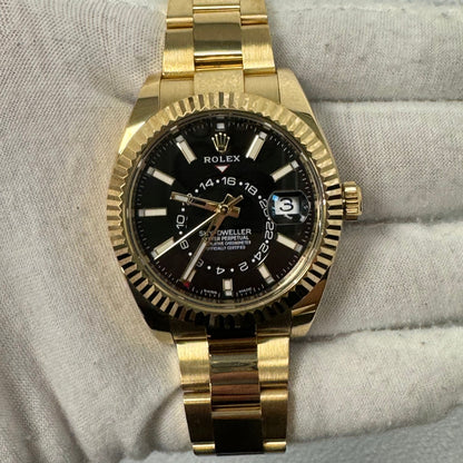 Rolex Sky-Dweller 42mm Black Dial Ref#326938 - Happy Jewelers Fine Jewelry Lifetime Warranty