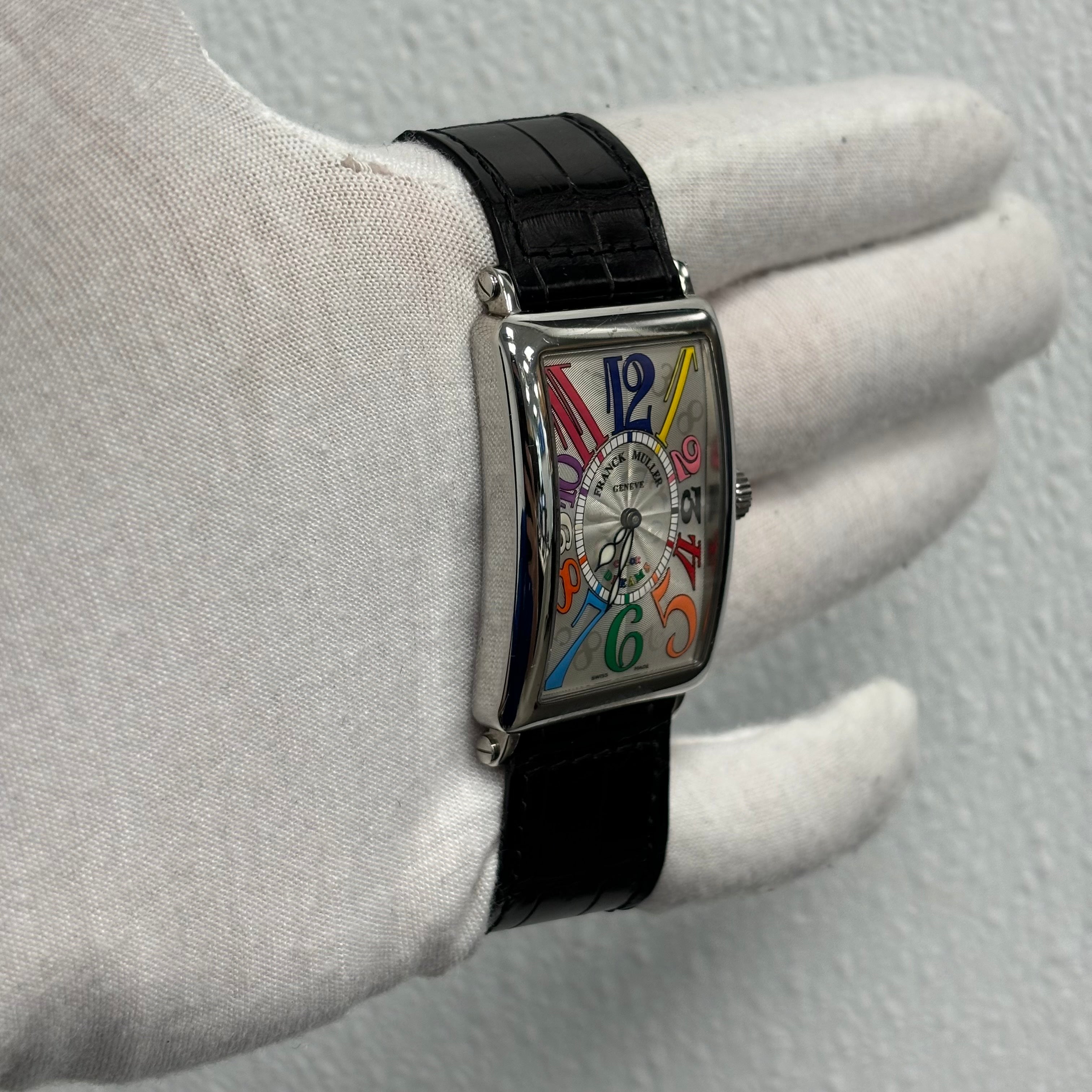 Franck Muller Conquistador 30mm White Dial Ref# 1000 SC COL DRM - Happy Jewelers Fine Jewelry Lifetime Warranty