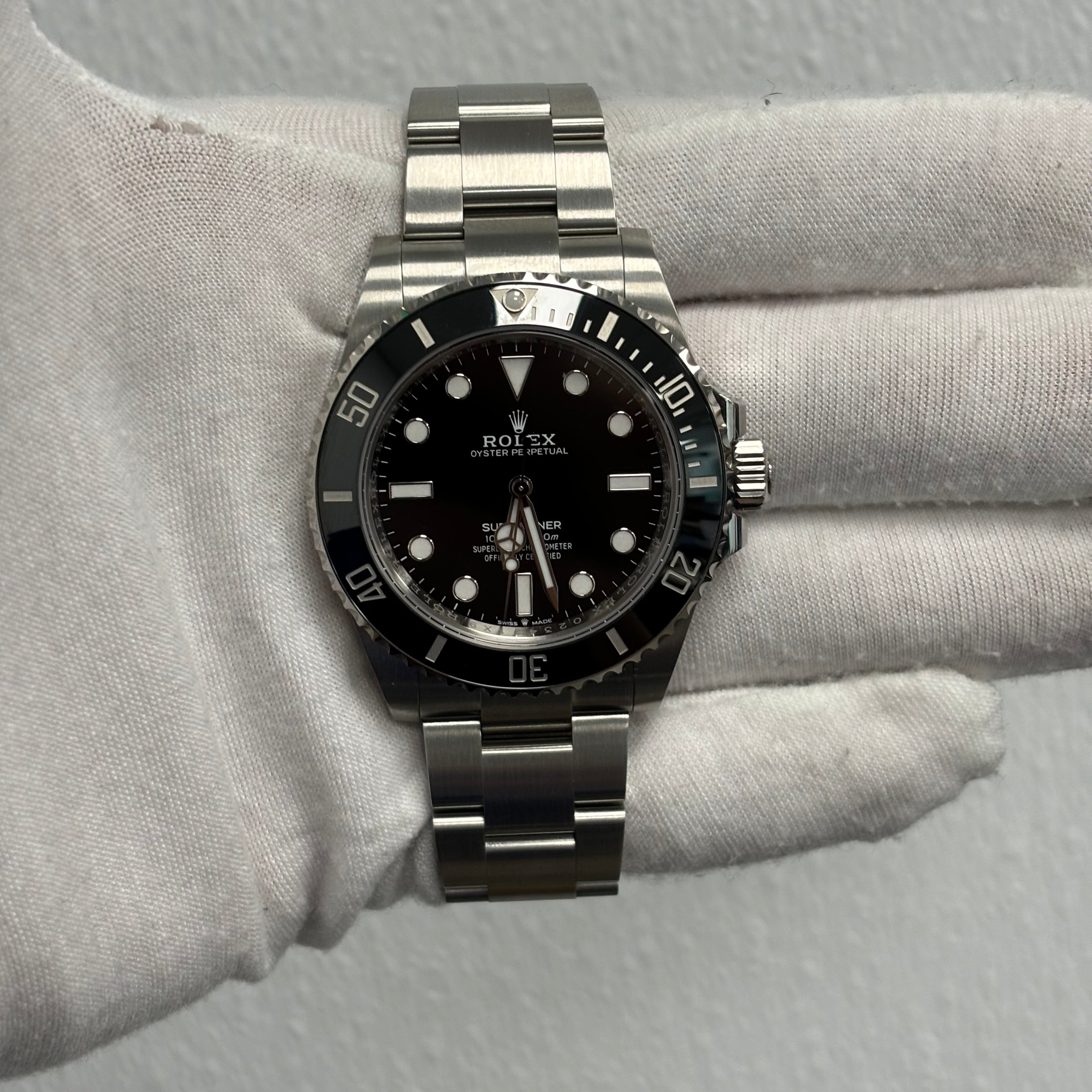 Rolex Submariner No-Date 41mm Black Dial Ref# 124060 - Happy Jewelers Fine Jewelry Lifetime Warranty