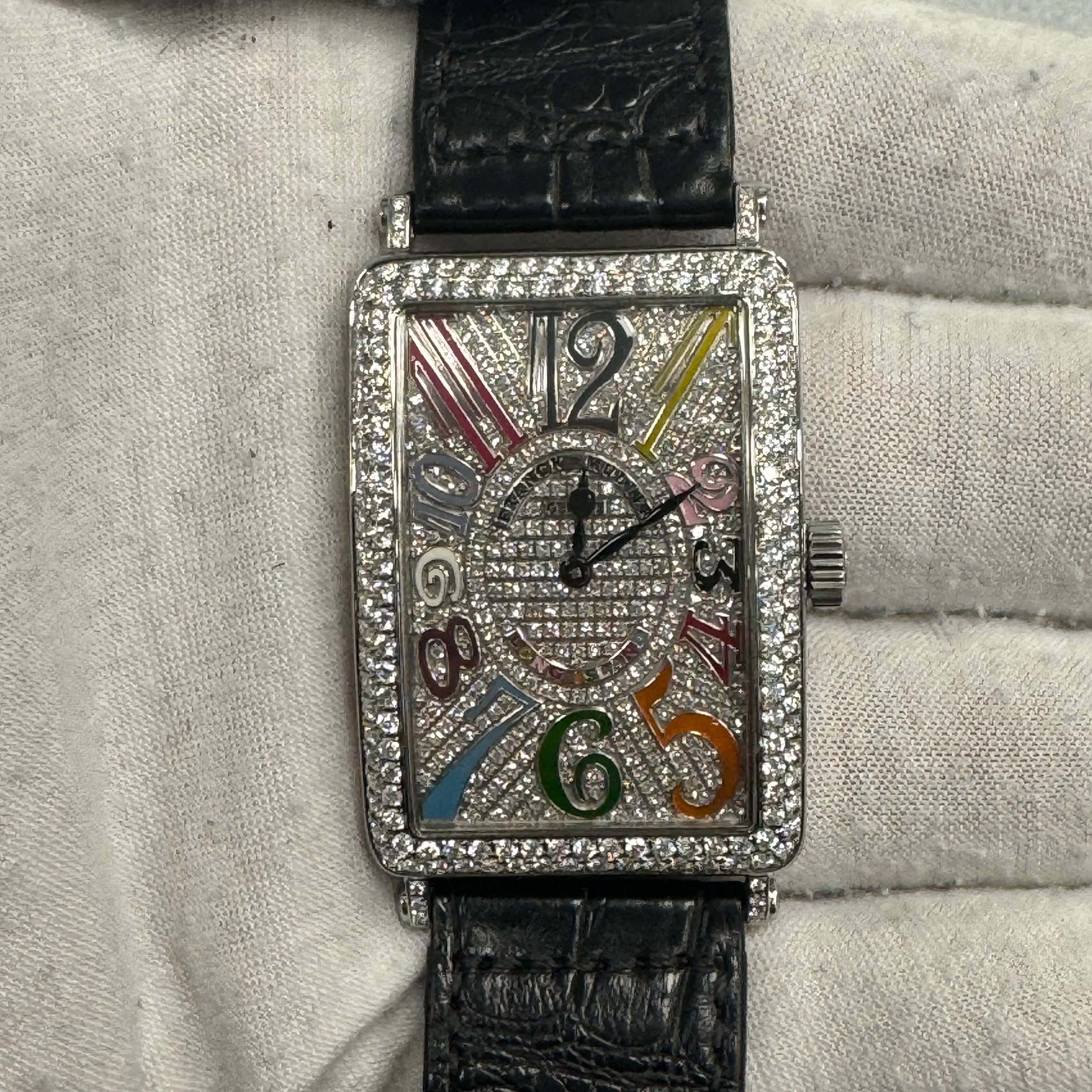 Franck Muller Long Island 43mm Custom Dial Ref# 1002 QZ - Happy Jewelers Fine Jewelry Lifetime Warranty