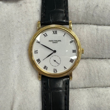 Patek Philippe Calatrava 33.5mm White Dial Ref# 3919 - Happy Jewelers Fine Jewelry Lifetime Warranty