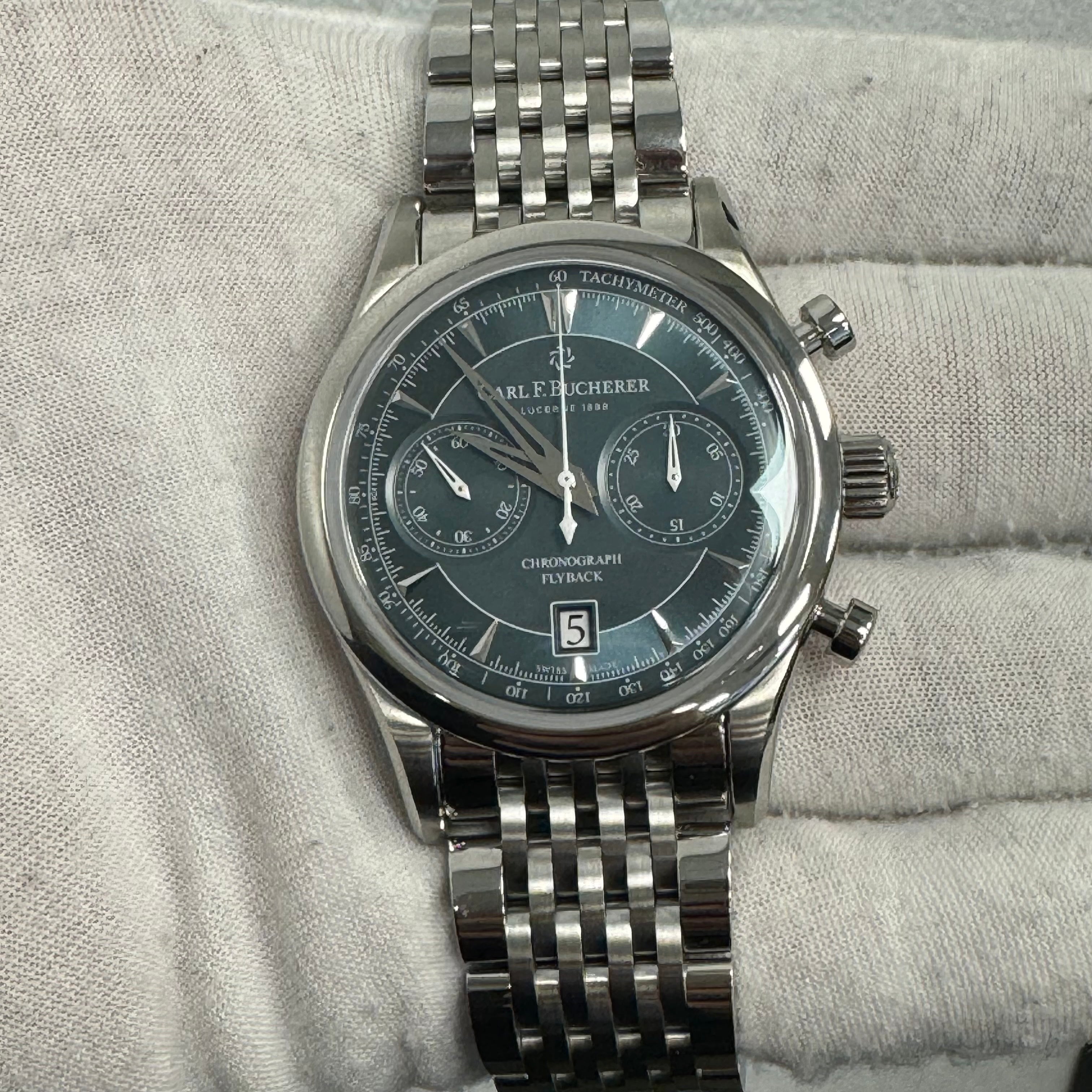 Carl F. Bucherer 43mm Blue Dial Ref# 00.10919.08.53.21 - Happy Jewelers Fine Jewelry Lifetime Warranty