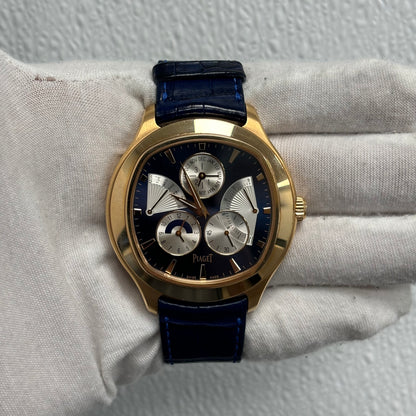 Piaget Emperador 46.5mm Blue Dial Watch Ref# G0A33019 - Happy Jewelers Fine Jewelry Lifetime Warranty