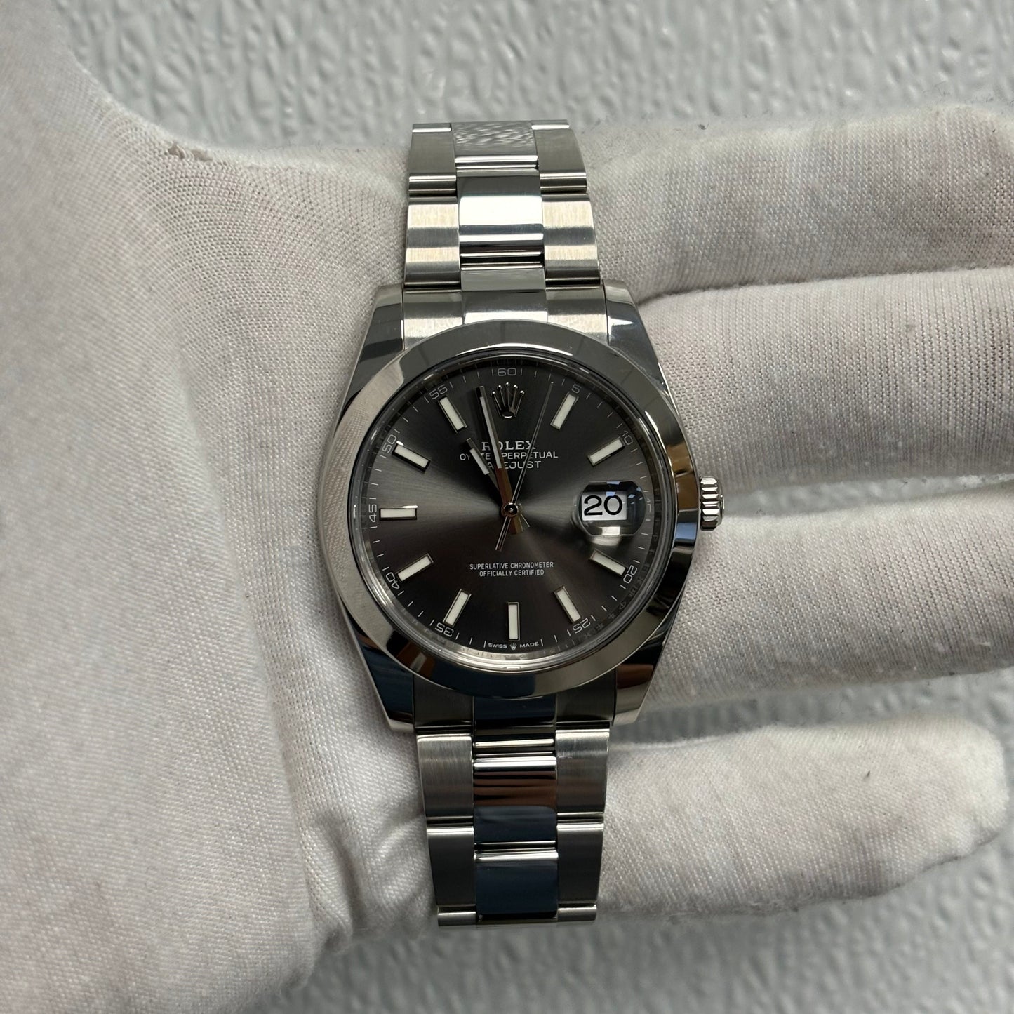 Rolex Datejust 41mm Rhodium Dial Ref# 126300