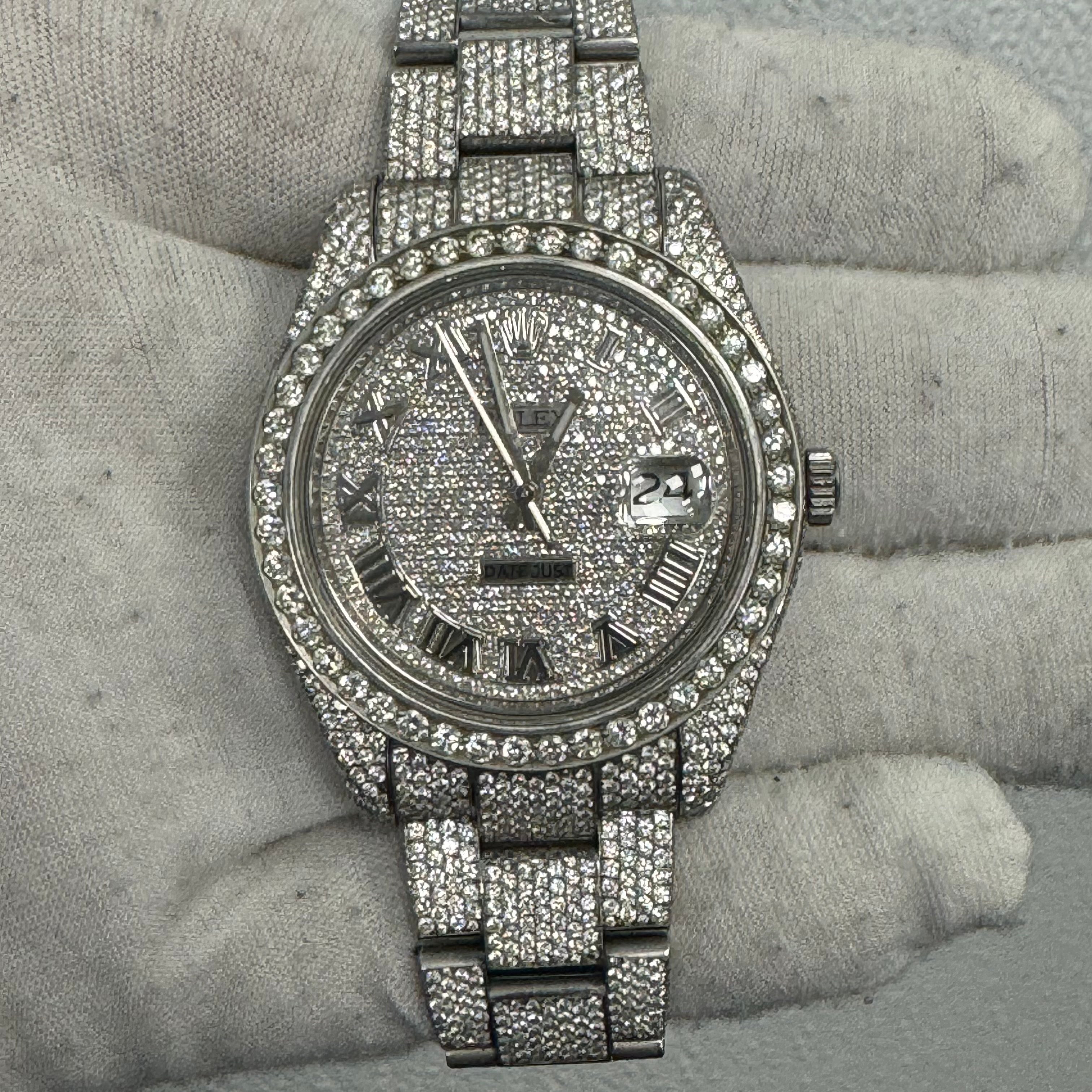 Rolex Datejust 41mm Iced Out Watch Ref# 116300 - Happy Jewelers Fine Jewelry Lifetime Warranty
